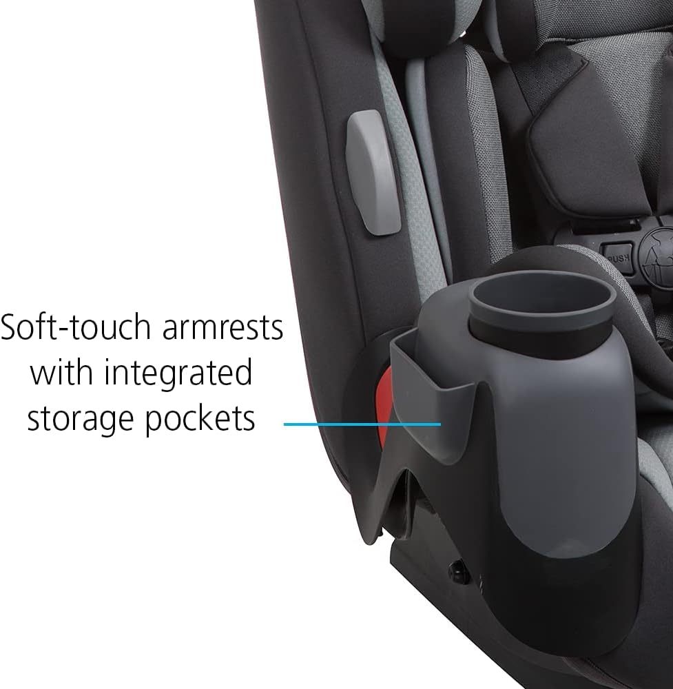 Safety1st Autoasiento Grow and Go 3 etapas, Harvest Moon, convertible, protección de impacto lateral, arnés de 5 puntos, tela lavable a máquina, apta para secadora con sistema latch y 2 portavasos.