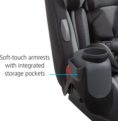 Safety1st Autoasiento Grow and Go 3 etapas, Harvest Moon, convertible, protección de impacto lateral, arnés de 5 puntos, tela lavable a máquina, apta para secadora con sistema latch y 2 portavasos.