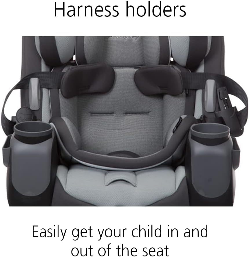 Safety1st Autoasiento Grow and Go 3 etapas, Harvest Moon, convertible, protección de impacto lateral, arnés de 5 puntos, tela lavable a máquina, apta para secadora con sistema latch y 2 portavasos.
