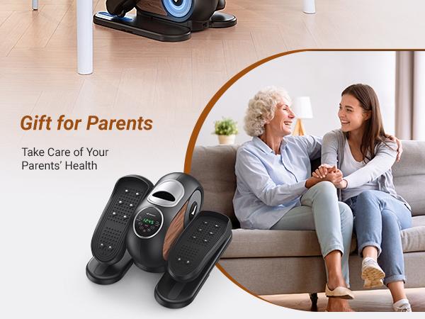 Merach Under Desk Elliptical Machine, Electric Seated Pedal Leg Exerciser for Seniors with Remote Control, 12-Speed Manual & Auto Modes, Anti-Slip Quiet Portable Design for Home Office Fitness Training Summervibes