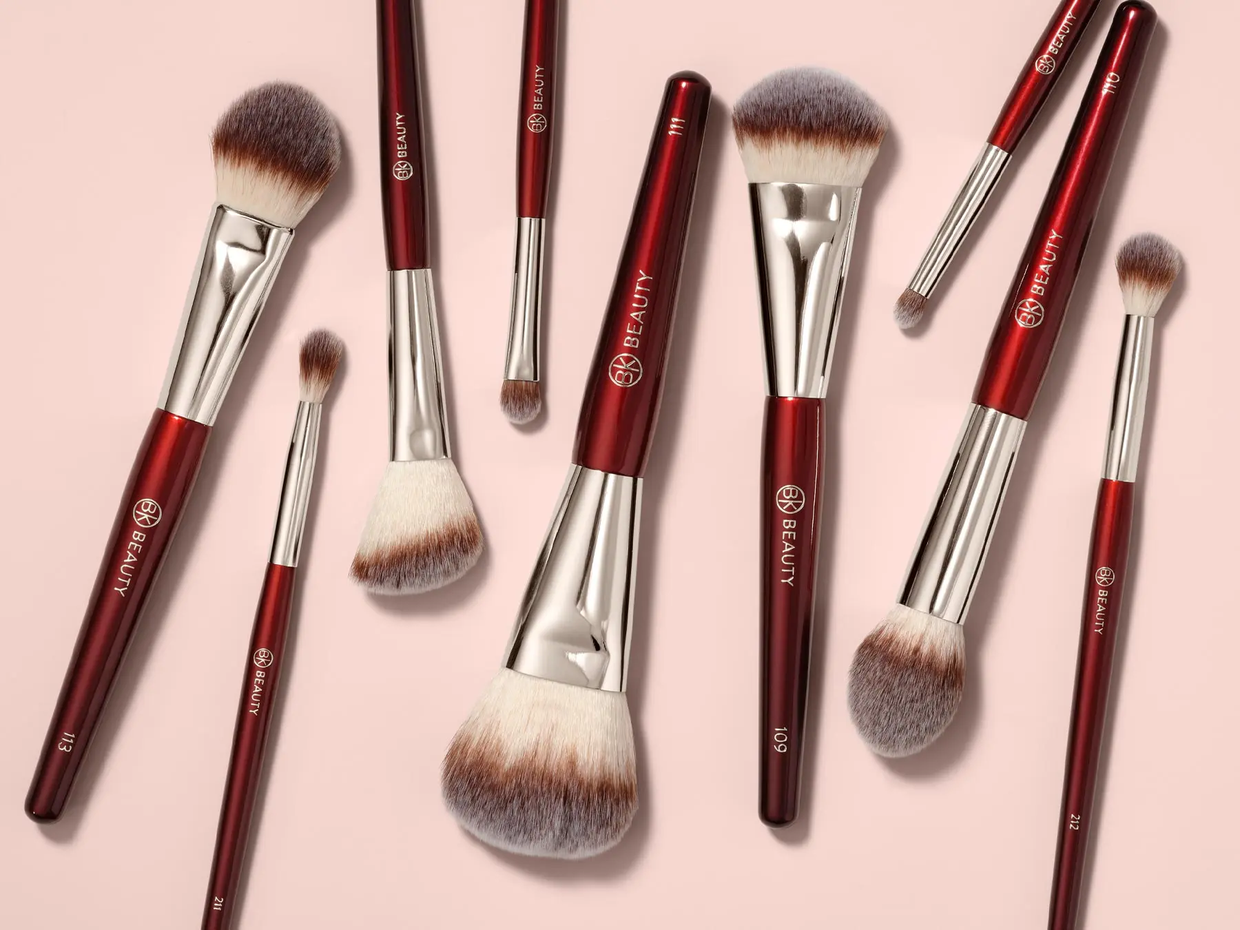 Juego de brochas de extensión BK Beauty Core Line (9 piezas) para precisión