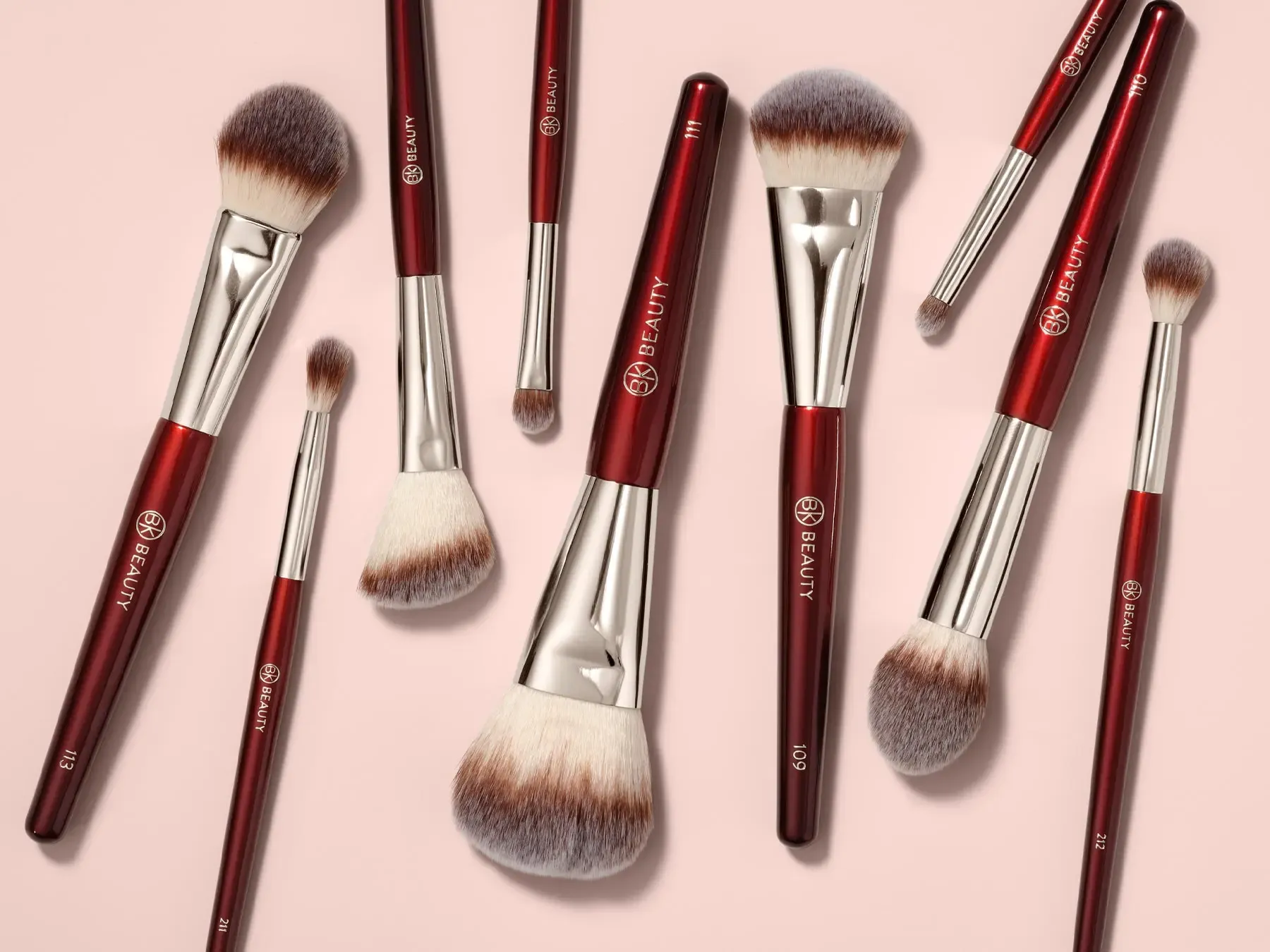Juego de brochas de extensión BK Beauty Core Line (9 piezas) para precisión