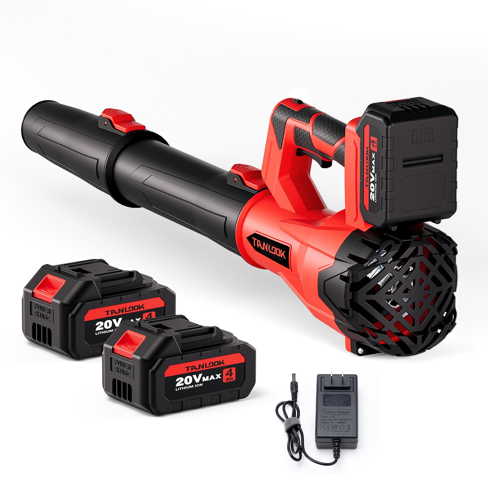 TANLOOK High-Power Electric Leaf Blower - 580 CFM 160 MPH, 2&times;4Ah Batteries Included, Speed Adjustable - High Airflow for Blowing Leaves & Snow - Ideal Garden Tool for Autumn/Winter Care HC1