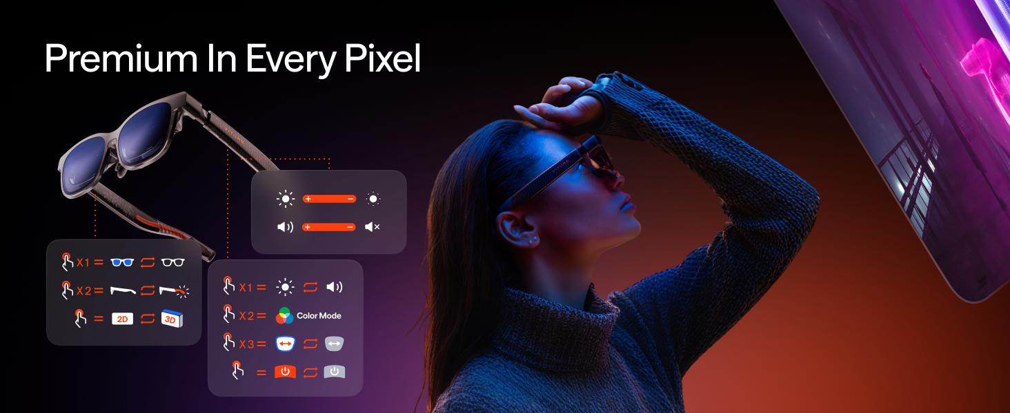 VITURE Luma Pro XR Glasses, Smart Glasses&mdash; 152&rdquo; Crystal-Clear 1200p Display, 1000 Nits Brightness, Works with iPhone 16/15, Android, Mac, PC, Switch 2, PS5 & Steam Deck