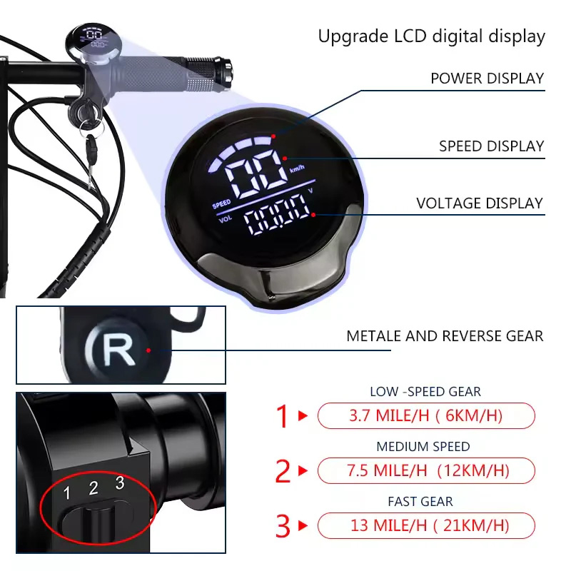 Mini triciclo eléctrico plegable