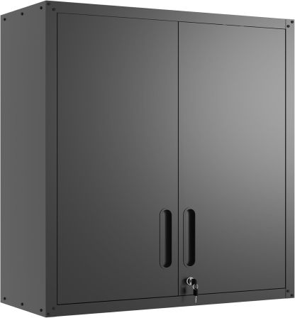 BIZOEIRON - clóset de almacenamiento de metal con ruedas, clóset de cochera con 1 puerta y 4 cajones, almacenamiento de herramientas rodantes, requiere montaje, color negro