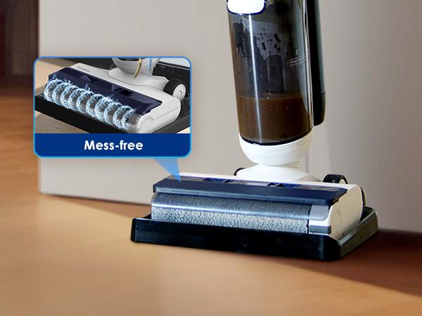 Tineco iFLOOR 5 Breeze Complete Wet Dry Vacuum/Floor Washer, One-Step Cleaning for Hard Floors, Edge Clean, Auto Self-Cleaning, Lightweight & Cordless Design, Blue