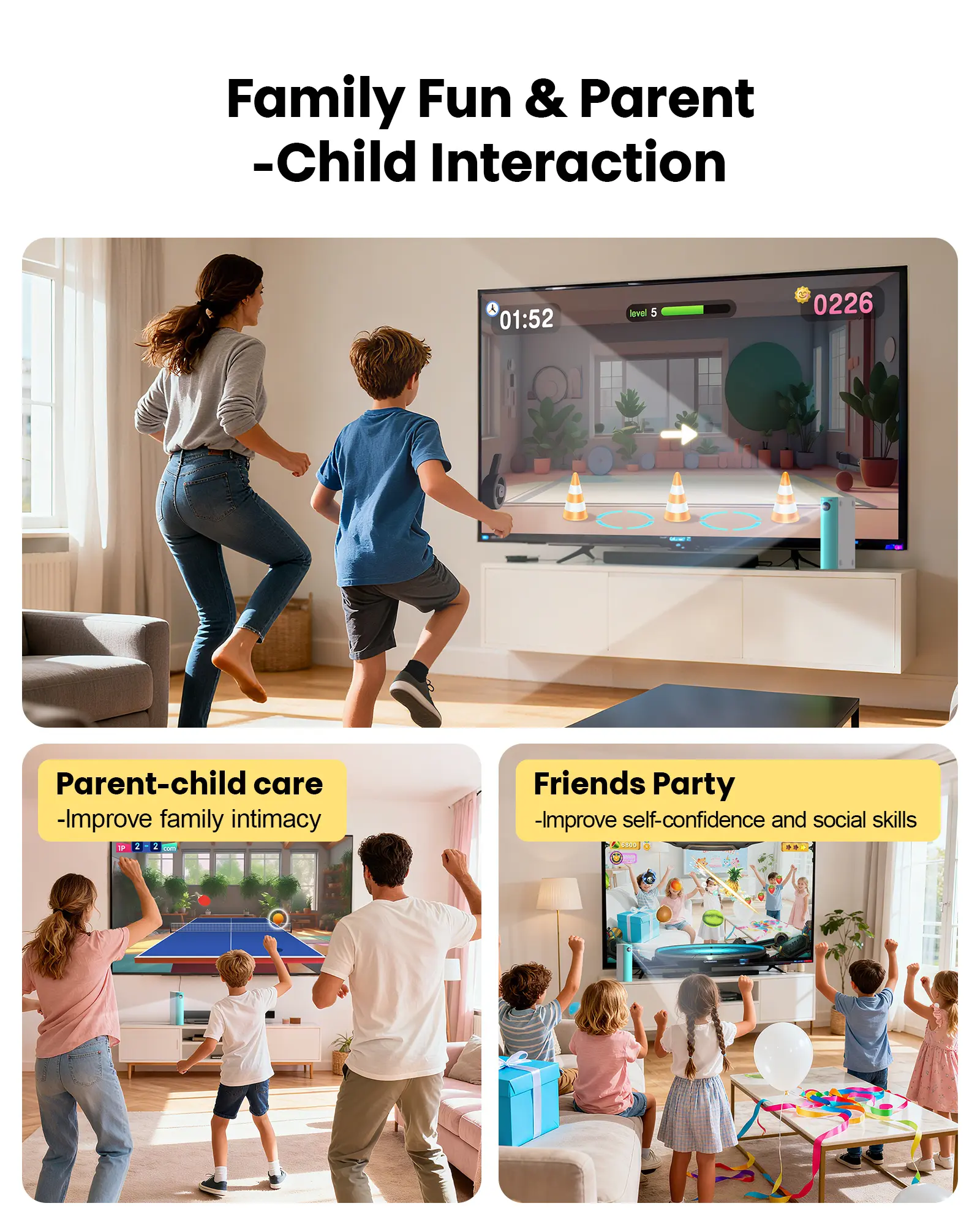 Consola de juegos de realidad aumentada (AR) para niños y actividades familiares en interiores | Edades de 3 a 12 años