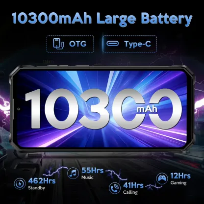 Teléfono ultrarresistente FOSSIBOT F105, 10300 mAh, IP68, Android 14