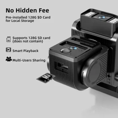 Cámara de seguridad WiFi Seckun Solar CCTV con foco, imagen nítida HD 1080P, PLR, detección de movimiento, visión nocturna a color, resistente al agua, color negro. Cámara de seguridad inalámbrica con doble lente, sin puntos ciegos, seguimiento automático