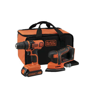 TALADRO Y LIJADORA 20 V CON HIELERA NARANJA