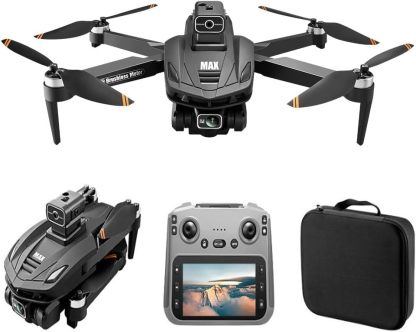 Dron CVCBSER para adultos con cámara de 1080p, control mediante pantalla LCD de 4.5" con resolución 8K HD, retorno automático por GPS, sistema de evitación de obstáculos en cuatro direcciones, cuadricóptero, transmisión de video a 5000 pies y 44 minutos d