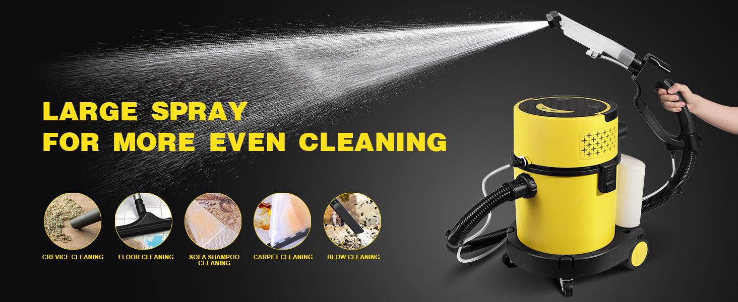 【FathersDayGift】PRETEC 6 Gallon Wet & Dry Vacuum Cleaner &ndash; 20 kPa Powerful Suction, 5-in-1 Multi-Purpose Cleaner with 15 ft Cord, Quiet 80 dB Operation &ndash; Ideal for Dog Hair, Garage, Home & Car