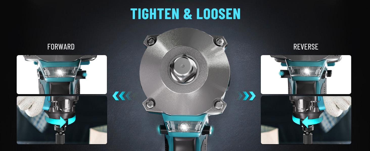 3-In-1 High Torque Impact Gun,450N.m/332Ft-lbs Brushless Cordless Impact Wrench,1/2" Cordless Impact Gun with 4.0Ah Battery & 4 Sockets, Electric Impact Driver for Car/DIY Furniture/Automotive，
