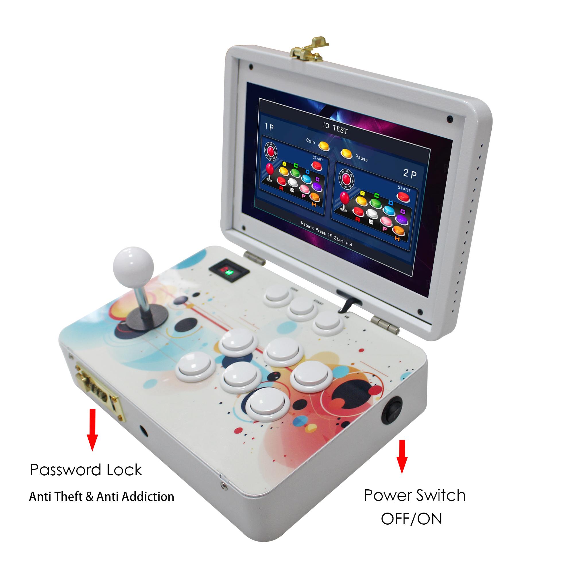 9800 in 1 Hand-held Portable Selected Arcade Game Console 17.5-inch HD Screen Dual Players Box DX, Retro Video Game Machine Search/Hide/Save/Load/Pause Games