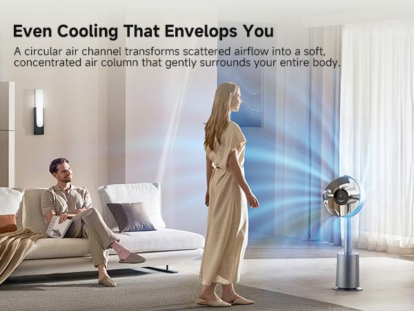 【Super Brand Day】DREAME MF10 Bladeless Tower Fan for Bedroom, Smart Standing Fan with 270° Spatial Airflow for Whole-Room Circulation, 59ft/s High Velocity, 10 Speeds 3 Modes, Temperature-Adaptive Airflow, MF10-Beige 【Super Brand Day】DREAME MF10 Bladeless Tower Fan for Bedroom, Smart Standing Fan with 270° Spatial Airflow for Whole-Room Circulation, 59ft/s High Velocity, 10 Speeds 3 Modes, Temperature-Adaptive Airflow, MF10-Beige