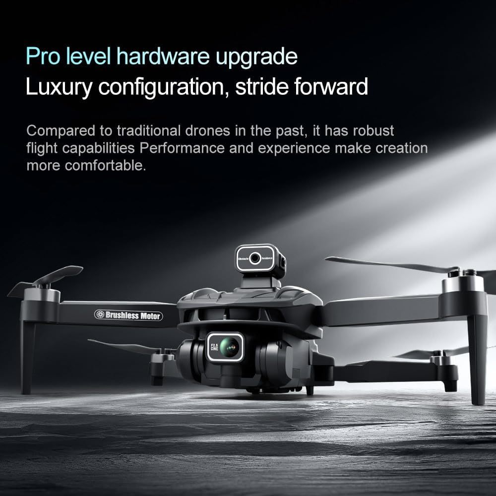 Dron CVCBSER para adultos con cámara de 1080p, control mediante pantalla LCD de 4.5" con resolución 8K HD, retorno automático por GPS, sistema de evitación de obstáculos en cuatro direcciones, cuadricóptero, transmisión de video a 5000 pies y 44 minutos d