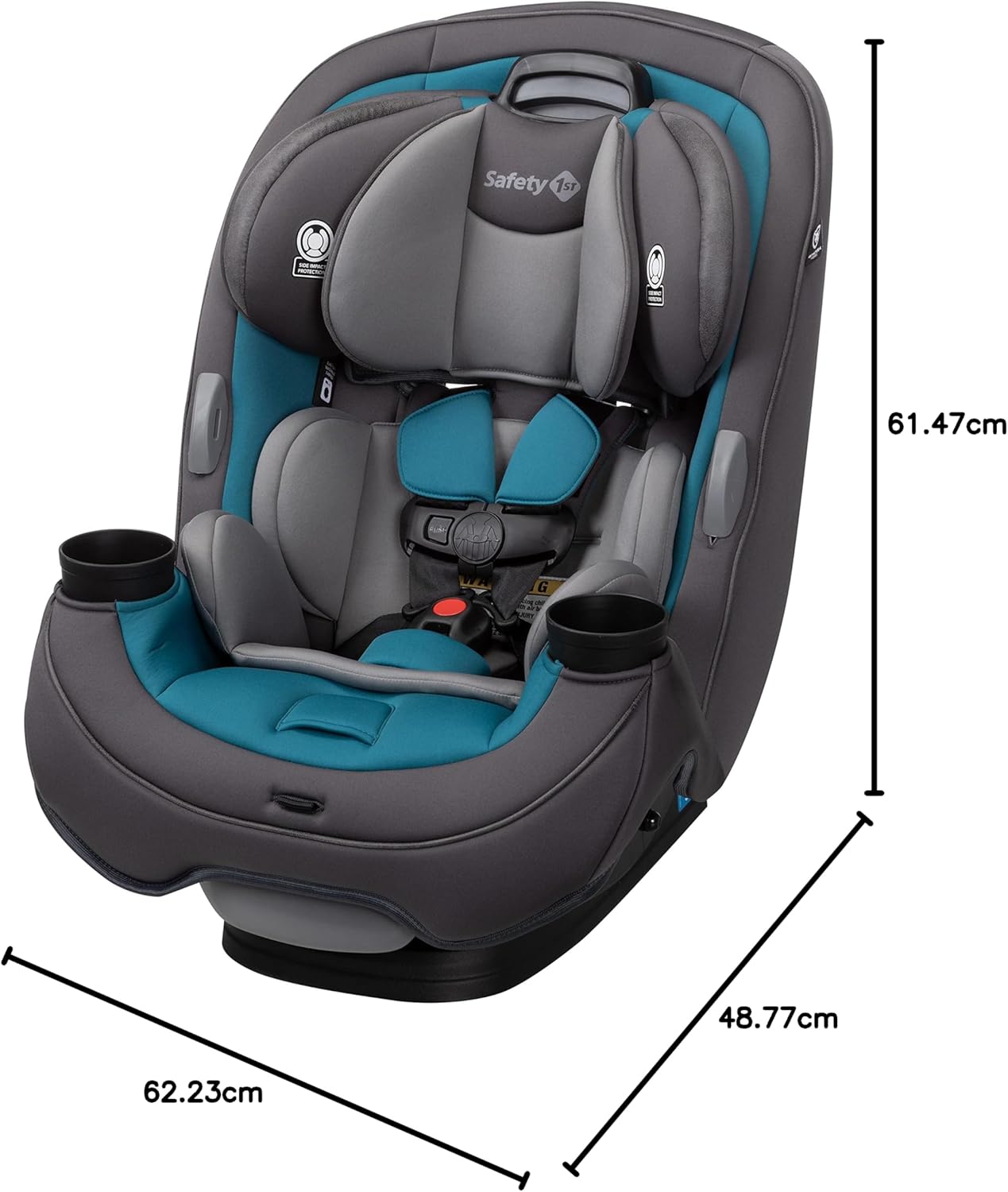 Safety1st Autoasiento Grow and Go 3 etapas, Harvest Moon, convertible, protección de impacto lateral, arnés de 5 puntos, tela lavable a máquina, apta para secadora con sistema latch y 2 portavasos.