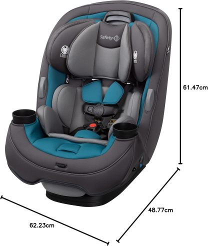 Safety1st Autoasiento Grow and Go 3 etapas, Harvest Moon, convertible, protección de impacto lateral, arnés de 5 puntos, tela lavable a máquina, apta para secadora con sistema latch y 2 portavasos.