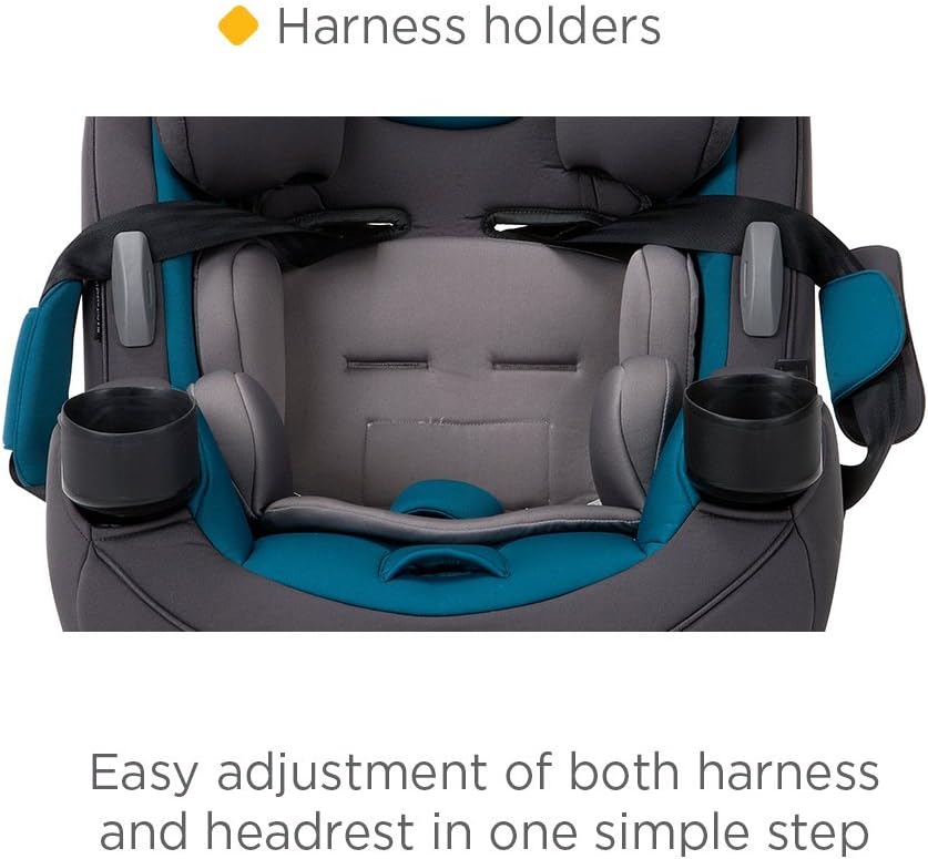 Safety1st Autoasiento Grow and Go 3 etapas, Harvest Moon, convertible, protección de impacto lateral, arnés de 5 puntos, tela lavable a máquina, apta para secadora con sistema latch y 2 portavasos.