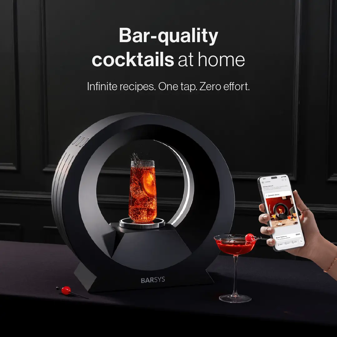 Mezclador de cócteles Barsys 360: preparador de margaritas con control por aplicación