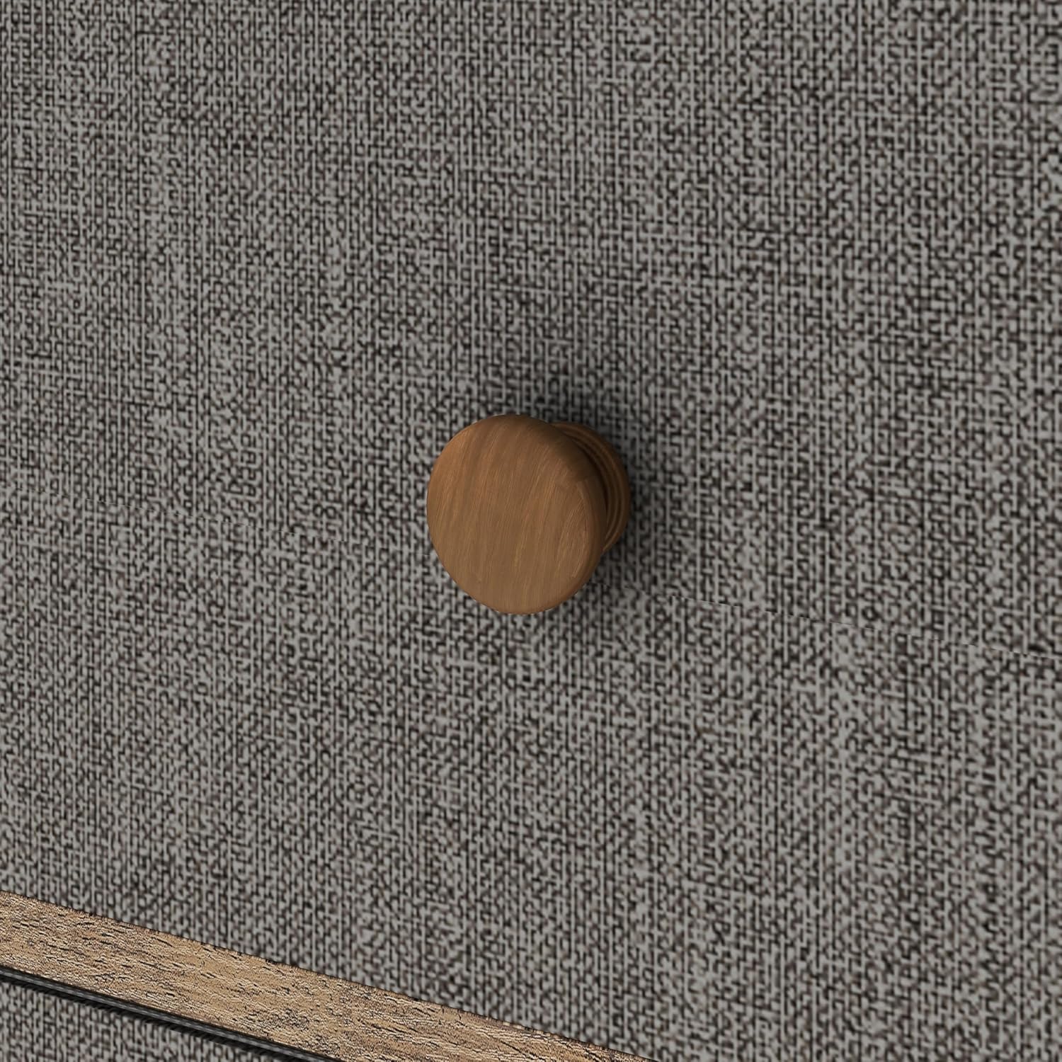 MU:4LIFE Cómoda Elegancia De 6 Cajones, Almacenamiento para Hogar Y Oficina, Organizador Cajonera De Estructura Madera y Cajones De Tela No Tejida y Cubiertas De MDF (Negro y Madera, 6 Cajones)