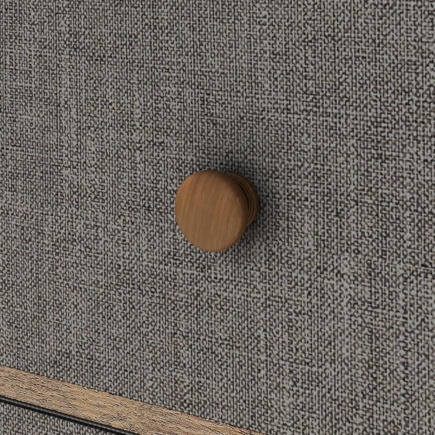 MU:4LIFE Cómoda Elegancia De 6 Cajones, Almacenamiento para Hogar Y Oficina, Organizador Cajonera De Estructura Madera y Cajones De Tela No Tejida y Cubiertas De MDF (Negro y Madera, 6 Cajones)