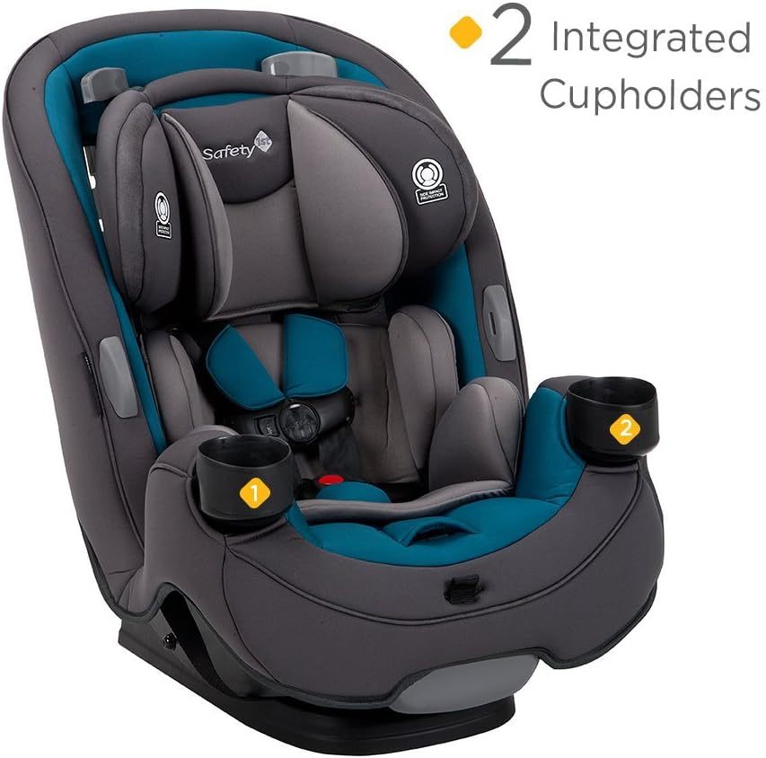 Safety1st Autoasiento Grow and Go 3 etapas, Harvest Moon, convertible, protección de impacto lateral, arnés de 5 puntos, tela lavable a máquina, apta para secadora con sistema latch y 2 portavasos.