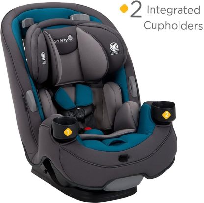 Safety1st Autoasiento Grow and Go 3 etapas, Harvest Moon, convertible, protección de impacto lateral, arnés de 5 puntos, tela lavable a máquina, apta para secadora con sistema latch y 2 portavasos.