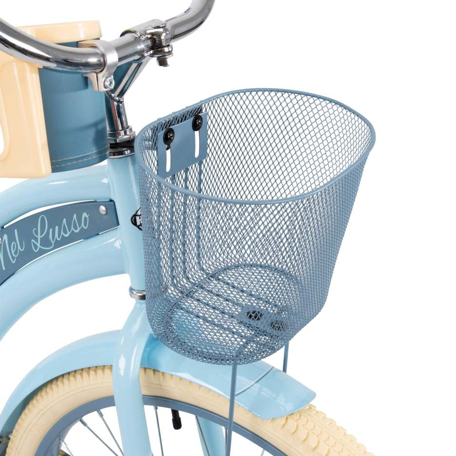 Bicicleta de paseo clásica Nel Lusso con cuadro Perfect Fit, para mujer, color azul, 26"