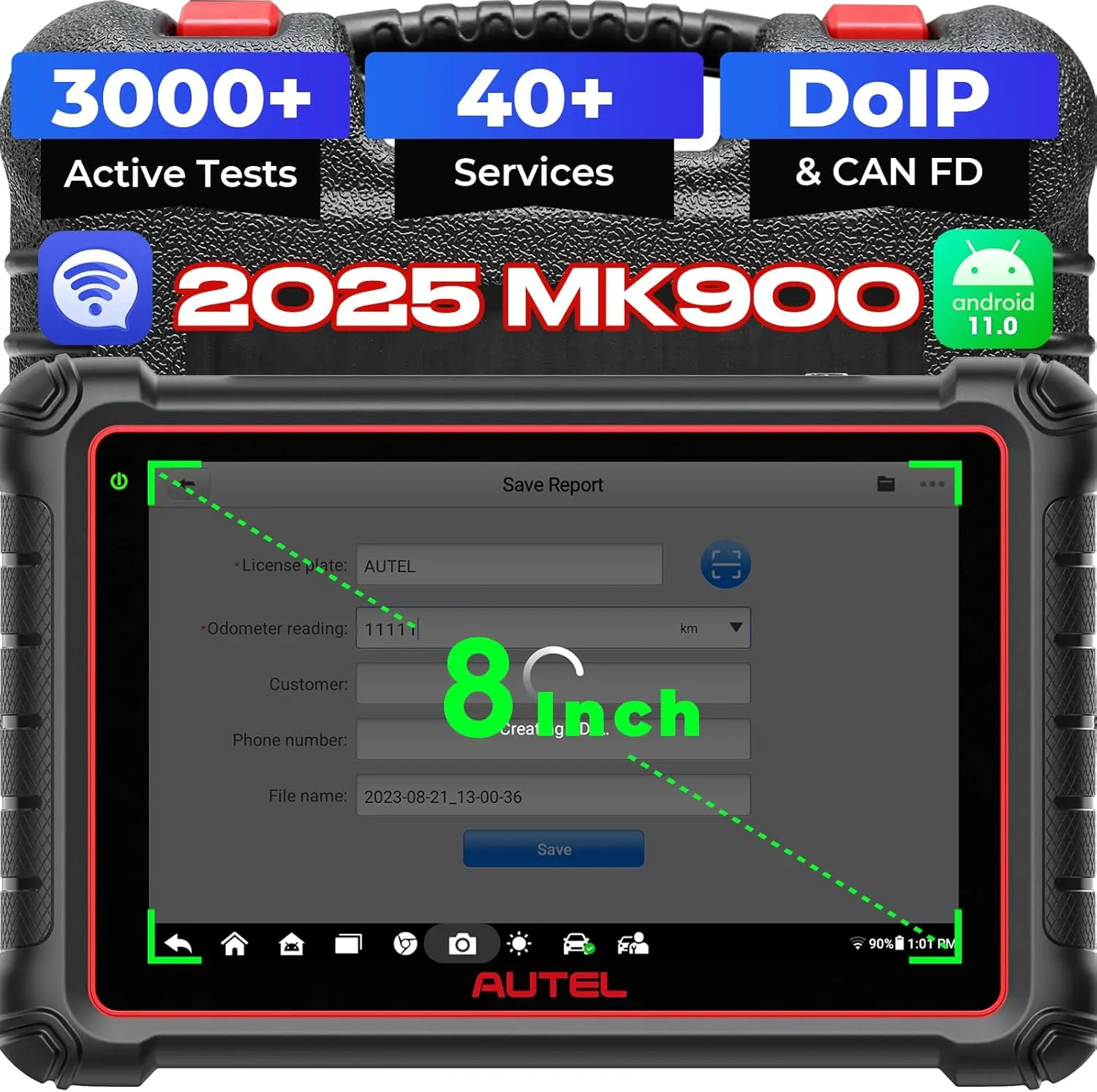 Escáner de diagnóstico para autos Autel MaxiCOM MK900 - Todos los sistemas