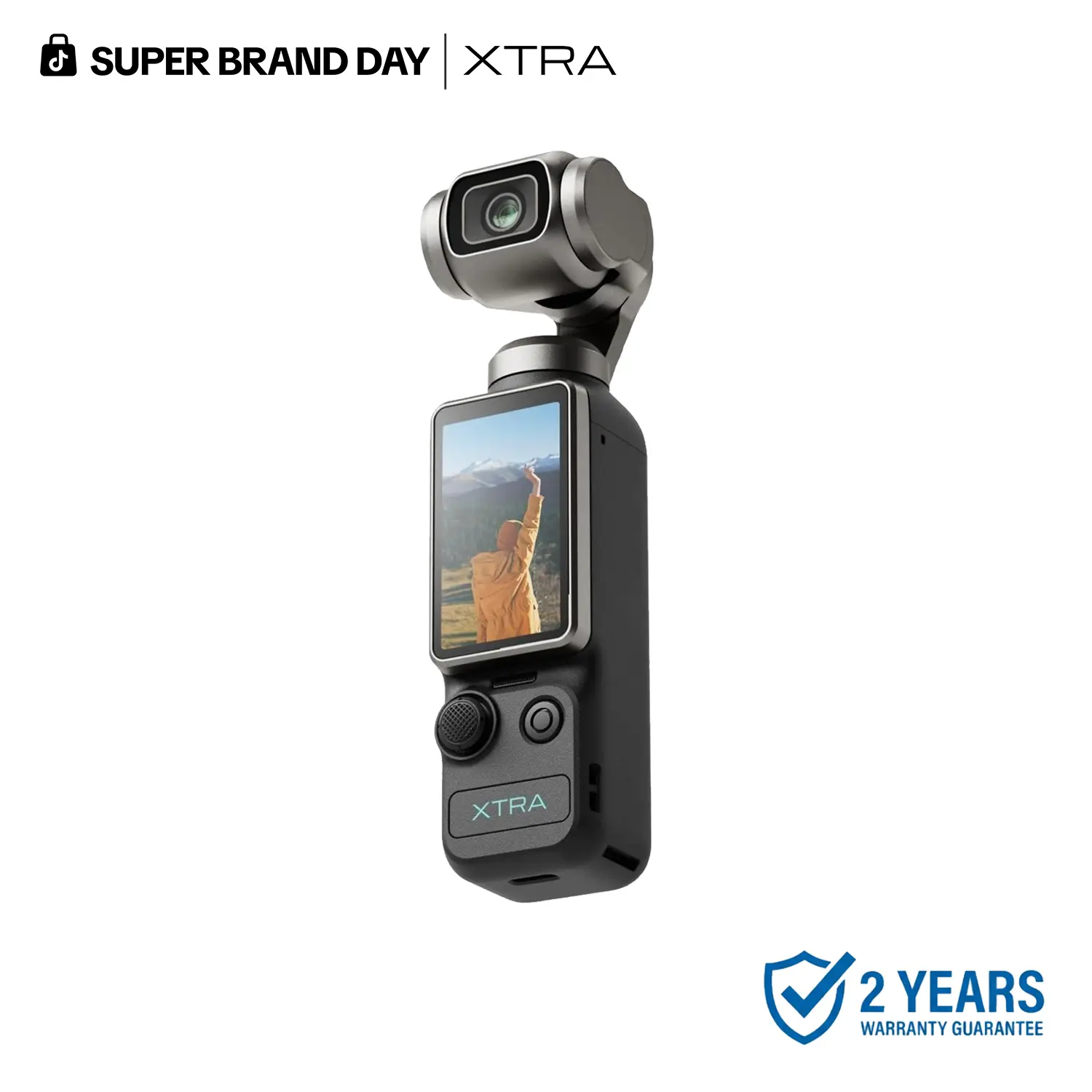 Cámara para vlogs Xtra Muse 4K/120 fps con estabilizador de cardán