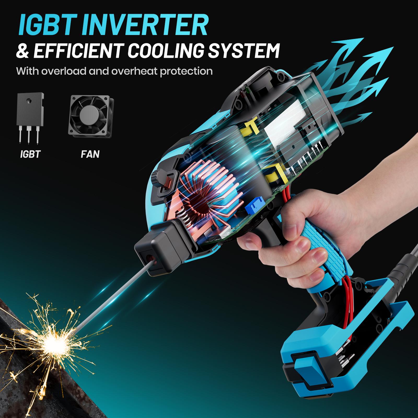 【FathersDay Gift】SEESII Handheld Welder 110V 120A Portable ARC Welding Machine with True Color Auto Darkening Goggles & Chipping Hammer for 3/64"-1/8" Rods Smart#SummerVibes IGBT Inverter Technology 20-120 Amp Output Outdoorfun fathersdaygift