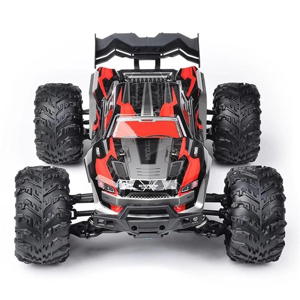 1:16 Full Scale RC Cars, 50 km/h 4WD Off-Road RC Truck with LED Front Lights and Rechargeable Batteries, High-Speed Drift Monster Truck, Perfect Birthday Gift for Kids Aged 8 and Up Remote Control Crawler Remote Control Kart