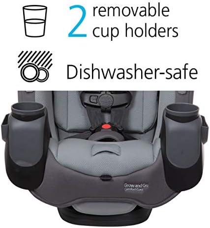 Safety1st Autoasiento Grow and Go 3 etapas, Harvest Moon, convertible, protección de impacto lateral, arnés de 5 puntos, tela lavable a máquina, apta para secadora con sistema latch y 2 portavasos.