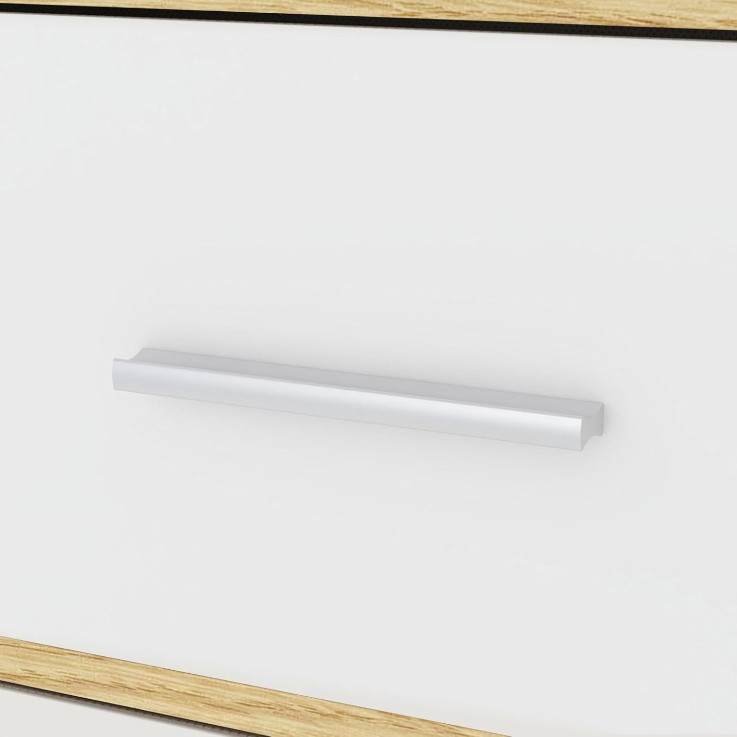 MU:4LIFE Cómoda Elegancia De 6 Cajones, Almacenamiento para Hogar Y Oficina, Organizador Cajonera De Estructura Madera y Cajones De Tela No Tejida y Cubiertas De MDF (Negro y Madera, 6 Cajones)