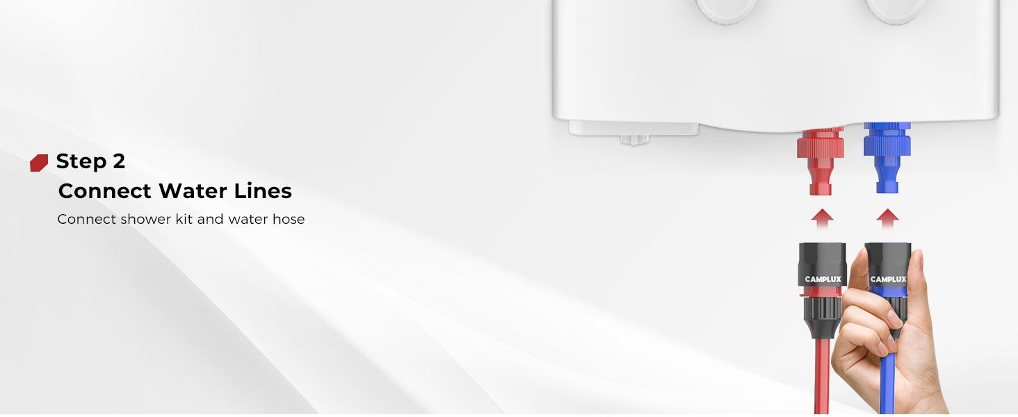 CAMPLUX Multifunction Compact Handheld Portable Tankless Water Heater - 1.32GPM On-Demand Hot Water, Low Pressure Start for Camping Shower, Outdoor RV Use CAMPLUX Multifunction Compact Handheld Portable Tankless Water Heater - 1.32GPM On-Demand Hot Water, Low Pressure Start for Camping Shower, Outdoor RV Use
