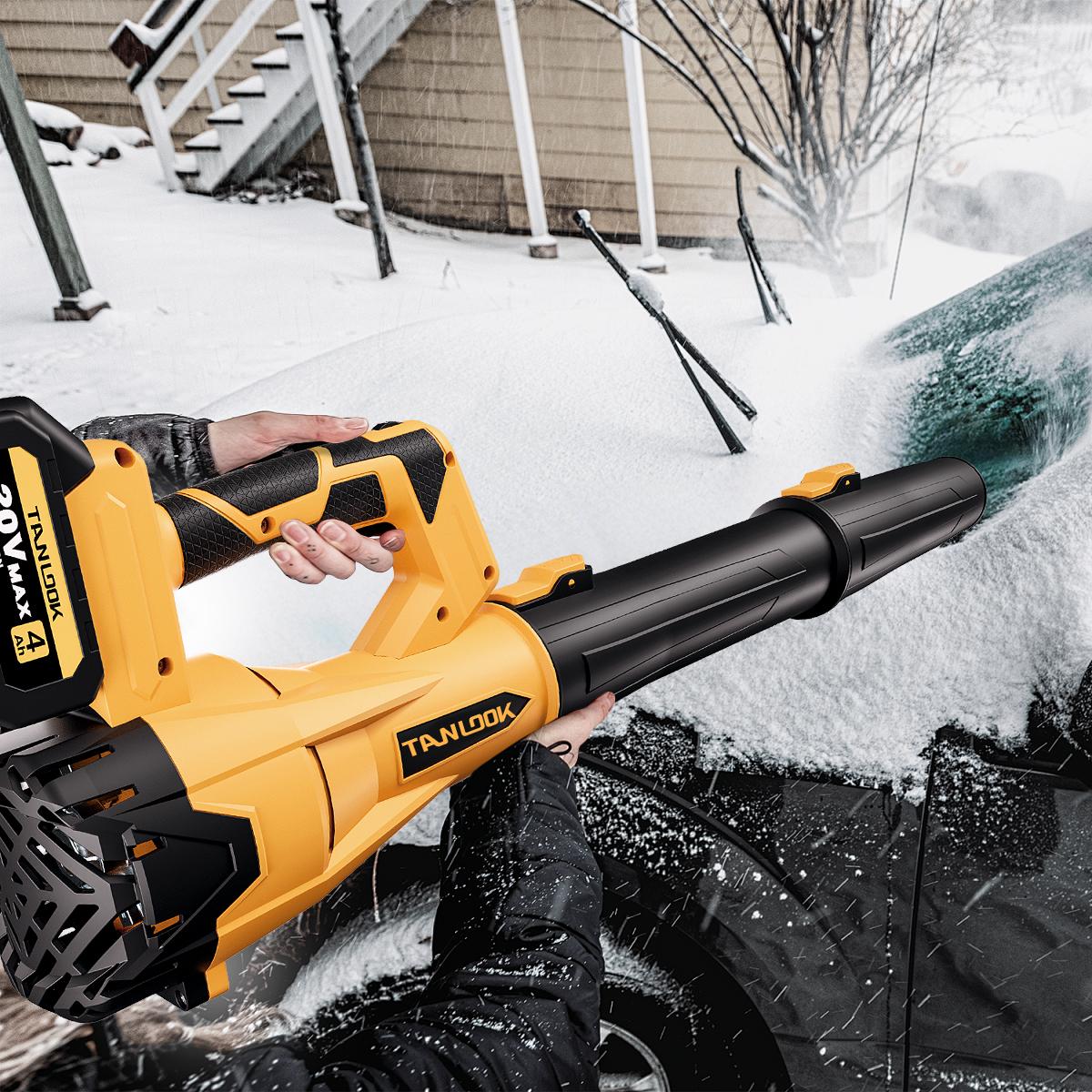 TANLOOK High-Power Electric Leaf Blower - 580 CFM 160 MPH, 2&times;4Ah Batteries Included, Speed Adjustable - High Airflow for Blowing Leaves & Snow - Ideal Garden Tool for Autumn/Winter Care HC1