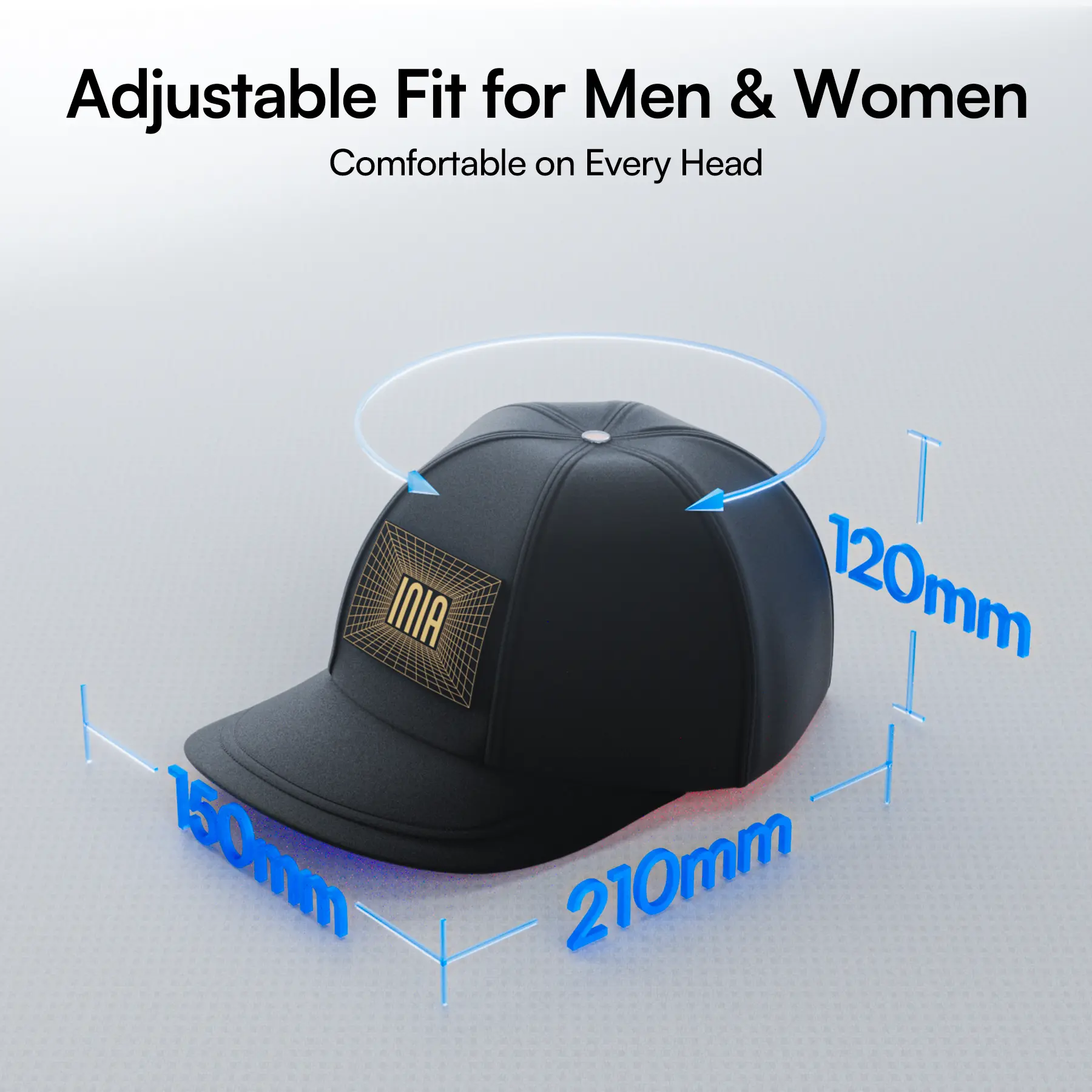 Gorro láser para el crecimiento del cabello INIA REGEN: ayuda a reducir la caída del cabello y favorece un cabello más grueso | 398 láseres y LED: terapia de luz roja para todo el cuero cabelludo, cuidado del cuero cabelludo con luz azul, inalámbrico y po