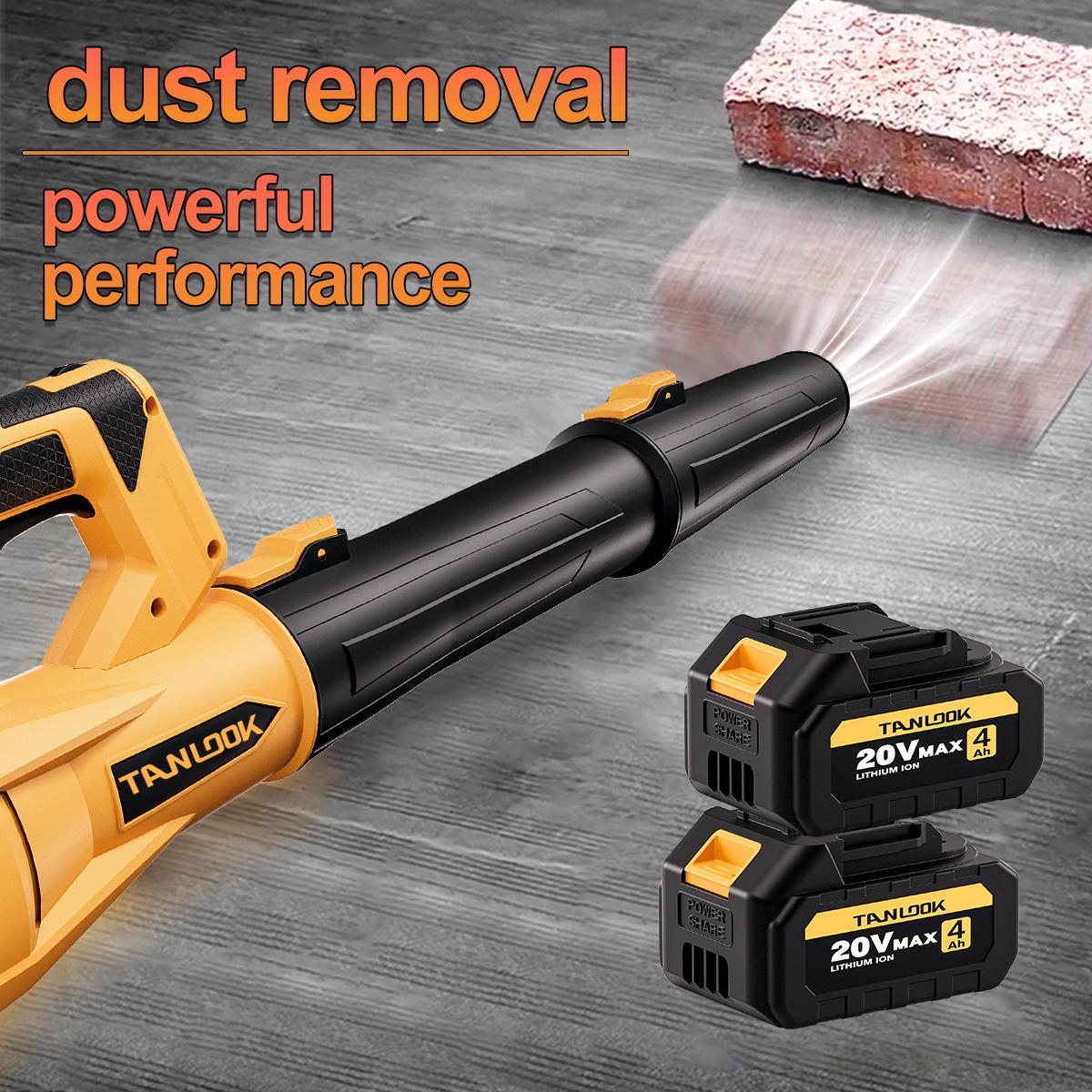 TANLOOK High-Power Electric Leaf Blower - 580 CFM 160 MPH, 2&times;4Ah Batteries Included, Speed Adjustable - High Airflow for Blowing Leaves & Snow - Ideal Garden Tool for Autumn/Winter Care HC1