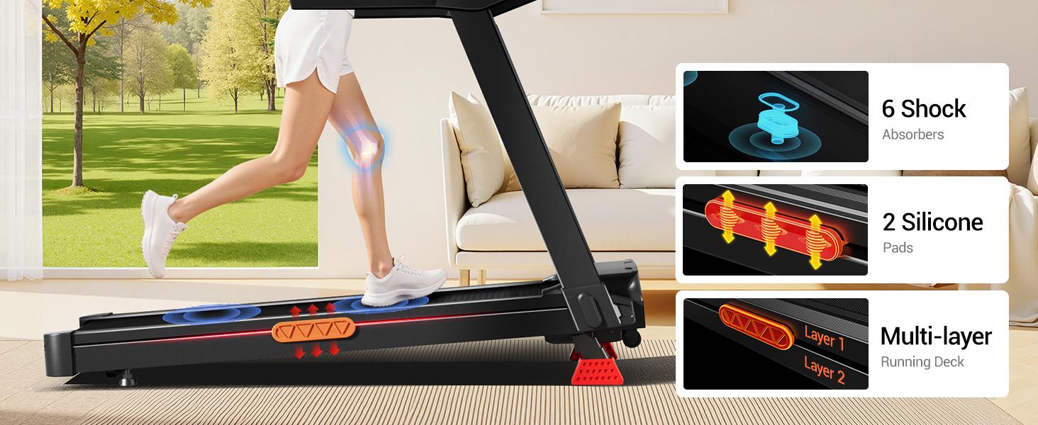 UMAY 20% Incline Treadmills for Home, Foldable Treadmill with Handles, 3.5HP Quiet Brushless Motor, 400LB Capacity & 8.7MPH Max Speed & Intuitive Large Touch Screen walking pad summerwins