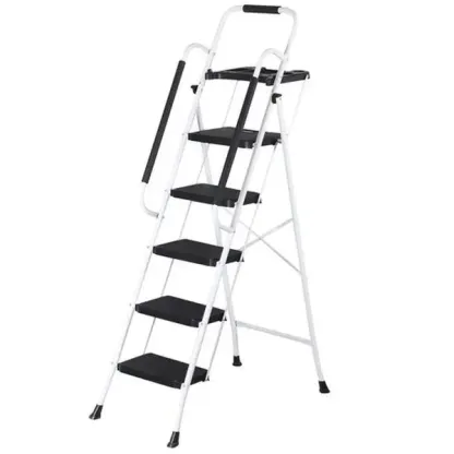 Escalera plegable de acero Summerwins de 5, 4 o 3 peldaños con escalones anchos antideslizantes