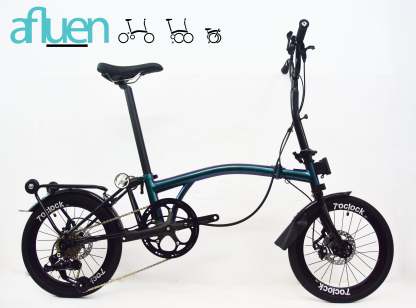 Bicicleta plegable Avro Foldie – 16 pulgadas, 9 velocidades, freno de disco