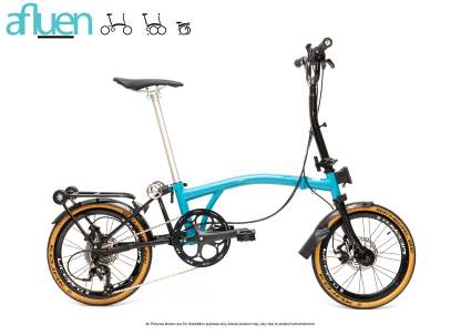 Bicicleta plegable Avro Foldie – 16 pulgadas, 9 velocidades, freno de disco