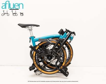 Bicicleta plegable Avro Foldie – 16 pulgadas, 9 velocidades, freno de disco