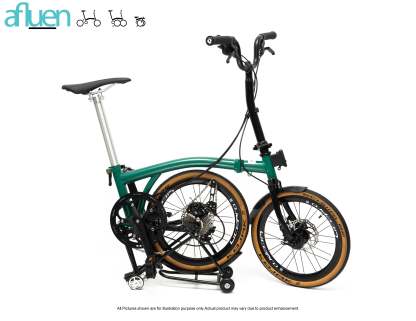Bicicleta plegable Avro Foldie – 16 pulgadas, 9 velocidades, freno de disco