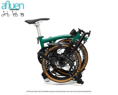 Bicicleta plegable Avro Foldie – 16 pulgadas, 9 velocidades, freno de disco