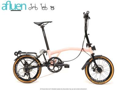 Bicicleta plegable Avro Foldie – 16 pulgadas, 9 velocidades, freno de disco