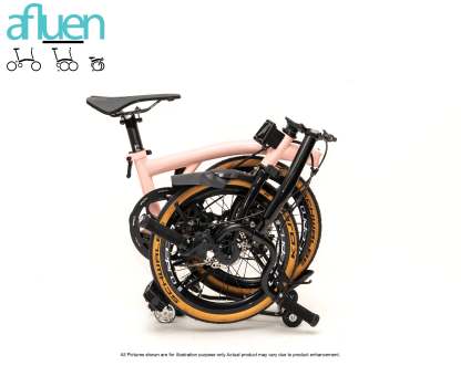 Bicicleta plegable Avro Foldie – 16 pulgadas, 9 velocidades, freno de disco