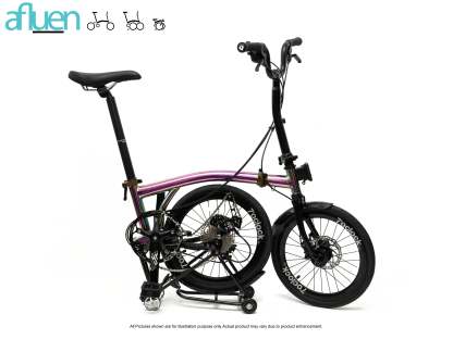 Bicicleta plegable Avro Foldie – 16 pulgadas, 9 velocidades, freno de disco
